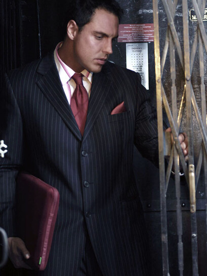 Horny hunk Marcello passes the time in a broken elevator by wanking his cock fast