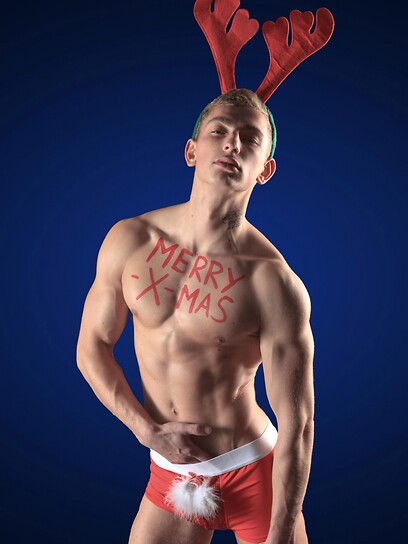 Ingo blond athletic christmas twink