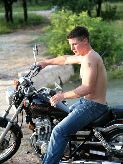 Caleb gets nude and jeking off