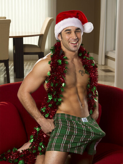 Muscled man Sam getting naked
