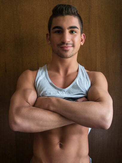 Lukas Valentine prepares for his first bareback scene