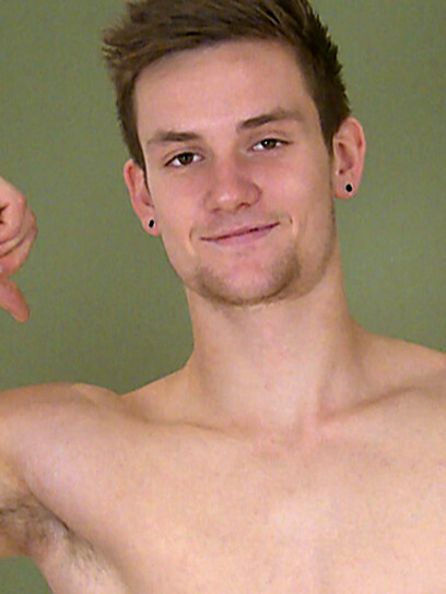 Hunky Straight Joel Shows Off His Thick Uncut Cock & Muscular Body