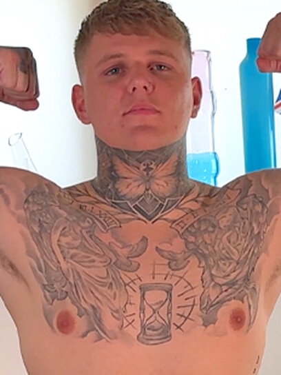 Young Straight Blond Stud Wanks his Rock Hard Uncut Cock & Squirts Cum Everywhere!