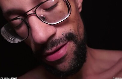 Miles Carter Massages his Long Black Dick
